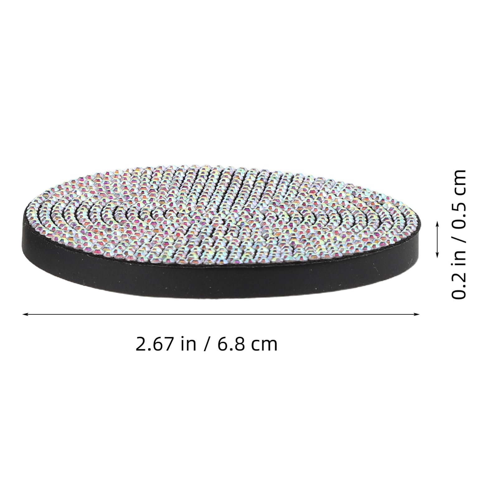 GLEAVI 2pcs Rhinestone Car Chic - Holder Mats for Interior Decoration Full Rhinestone Design Nonslip for Women and Girls