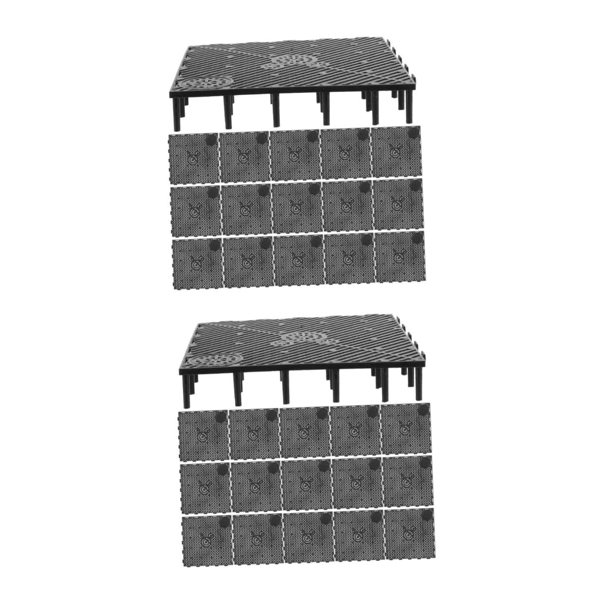 VANZACK 40 Stck. Teiliges PVC Aquarium Bodenfilterplatten Flexible Steck Filterplatten mit Guter Wasserpermeabilität Robust und Leicht Untergetaucht Geeignet für Große Drachenfische und