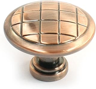 Aexit Home Closet Push-Pull Knobs Drawer Copper Tone Retro Style Round Pull Female Push-Pull Knobs Knob Handle