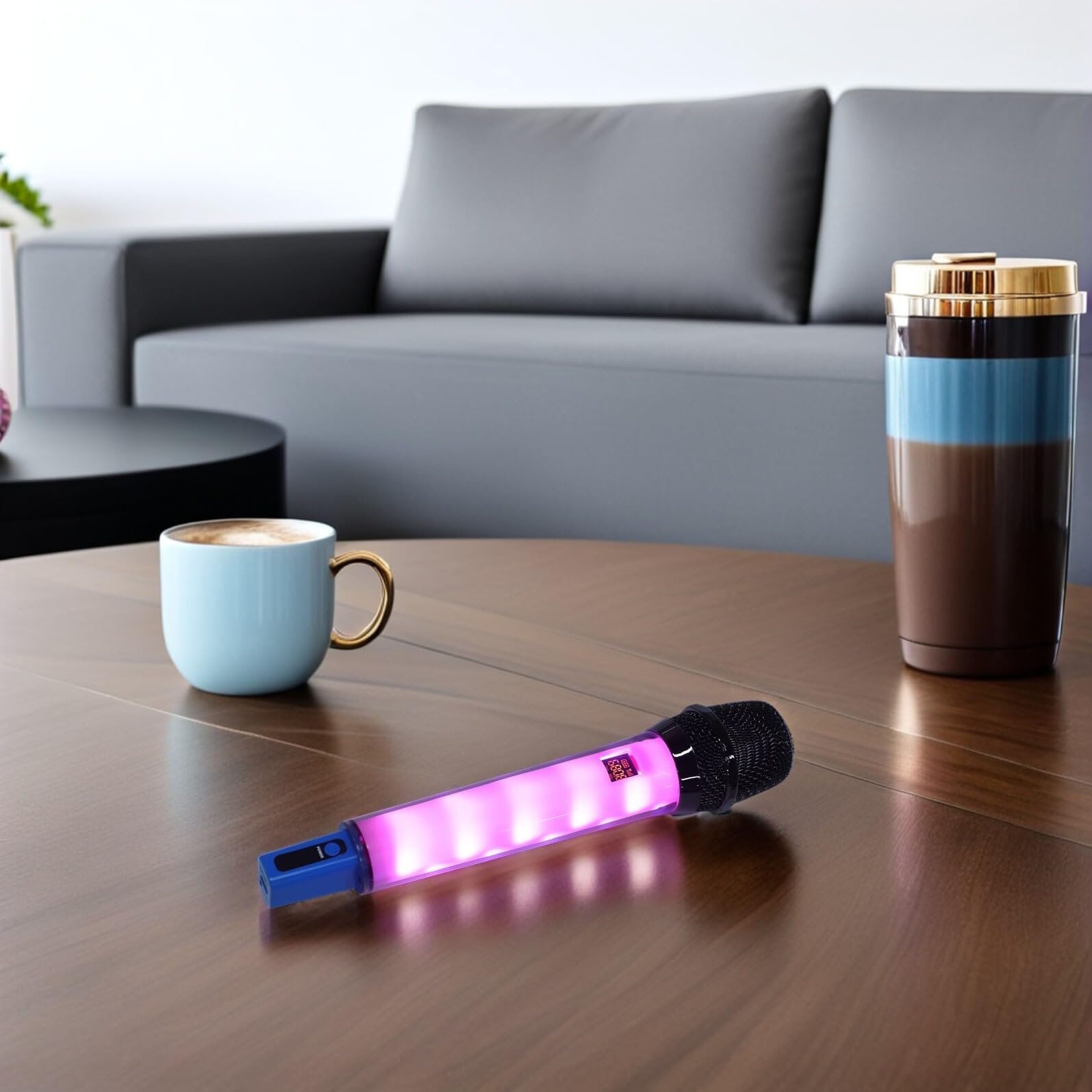 Micrófono Modelo Inalámbrico de Plástico y Metal para Niños | Juguete para Juegos y Salidas, Diseño Seguro y Resistente, Utilería Escénica para Presentaciones Infantiles
