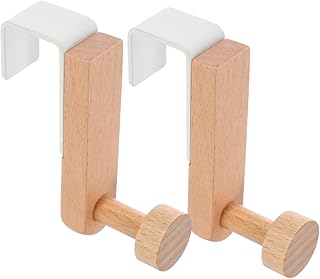 SOLUSTRE 2pcs Door Hook Hanging Door Hangers Macrame Shelf Wall Hanging Metal Clothes Hanger Heavy Duty Hanger Towel Warmer Hooks Towel Hanger Household Wood White Bathroom Door