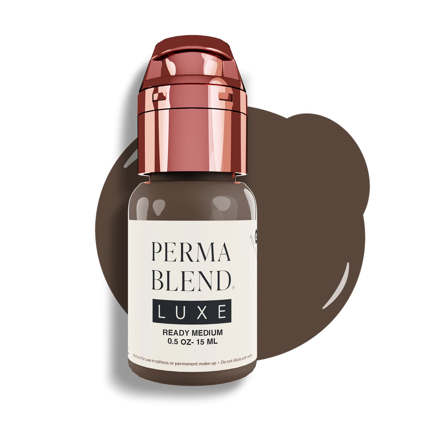 Perma BlendLuxe - Ready Medium - Microblading Ink to Enhance Lip Color or Permanent Eye Liner - Lip Tattoo & Lip Blushing Supplies for Permanent Lip Color - Medium Brown Tattoo Ink - Vegan (0.5 oz)