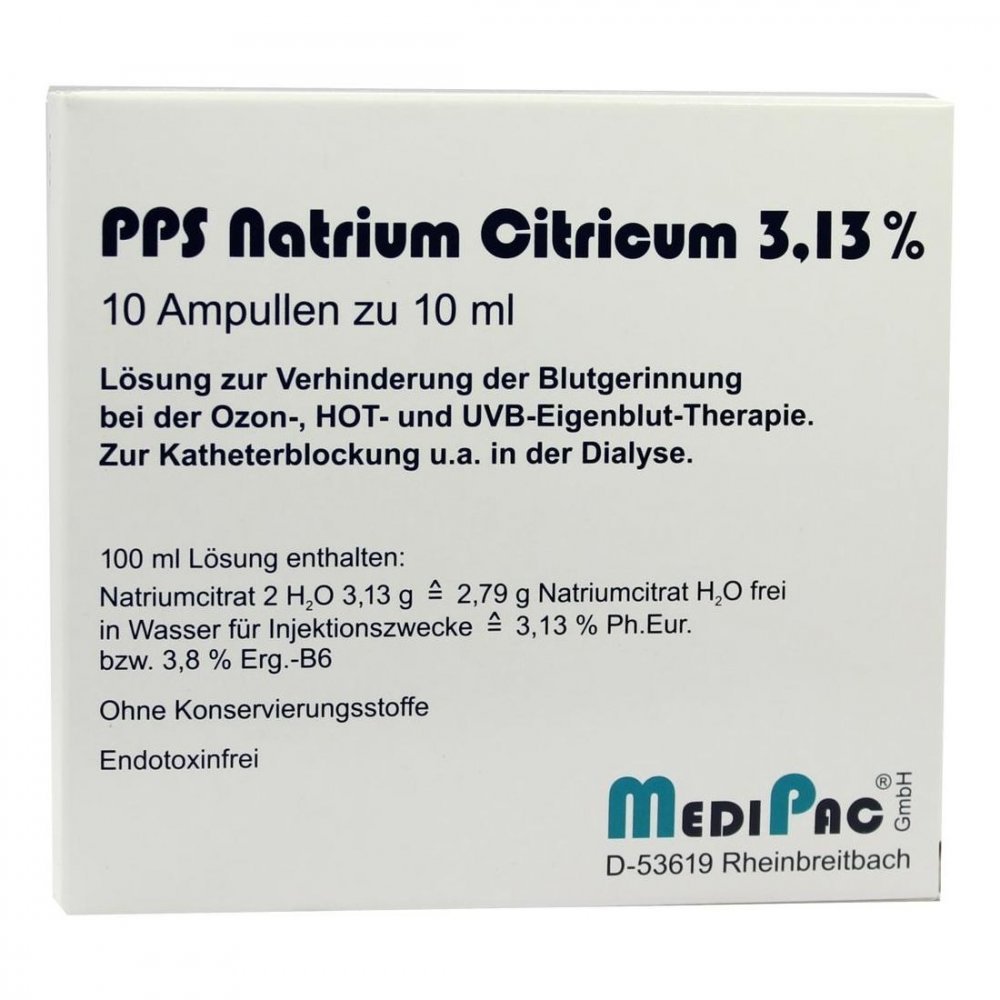 NATRIUMCITRAT 3,13% Ampullen 10X10 ml
