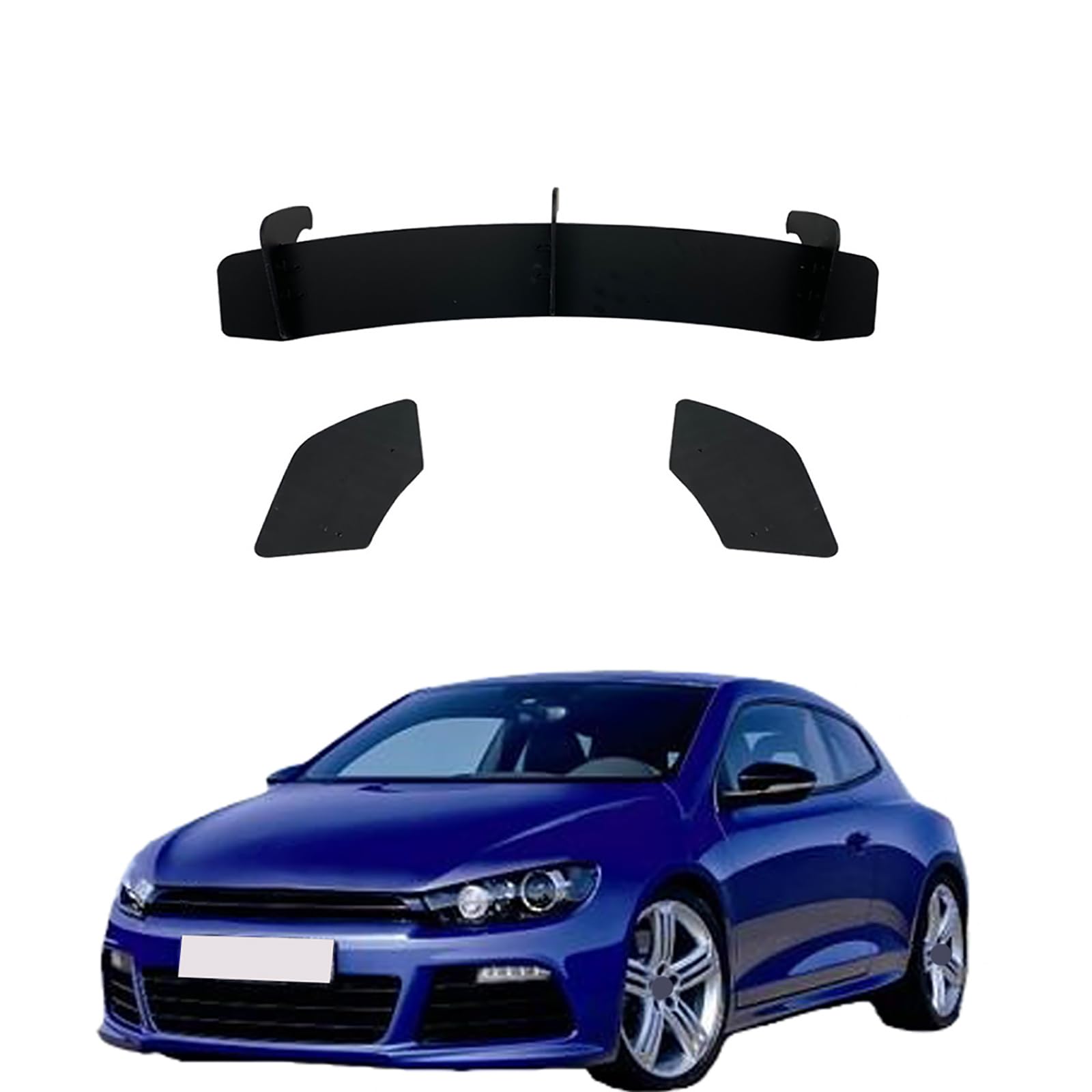 Car Rear Bumper Diffuser Spoiler for Volkswagen Scirocco R 2008 2009 2010 2011 2012 2013-2017,Rear Bumper Diffuser Lip Spoiler Body Kits,Auto Exterior Accessories