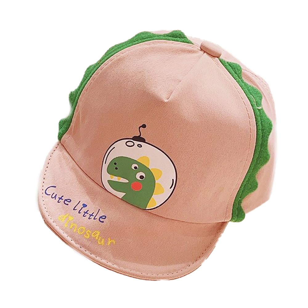 Bold N ElegantCotton Kids Little Dinosaur Print Flat Peak Visor Cap With Grooves Sun Visor Cap Hat For 0 To 3 Years Baby Boy's And Girls