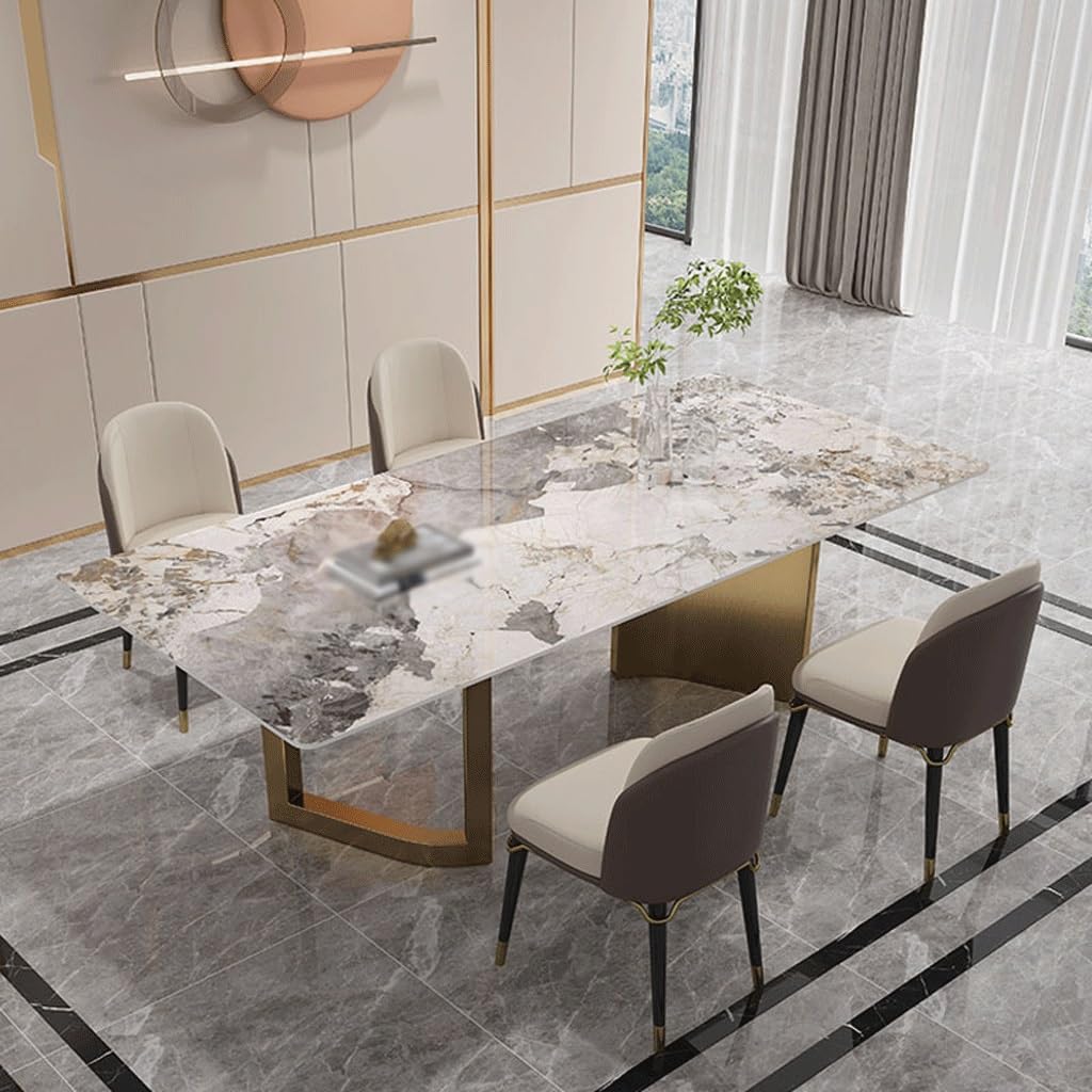 Amazon.com - Dining Room Table Marble Slate Dining Table Modern