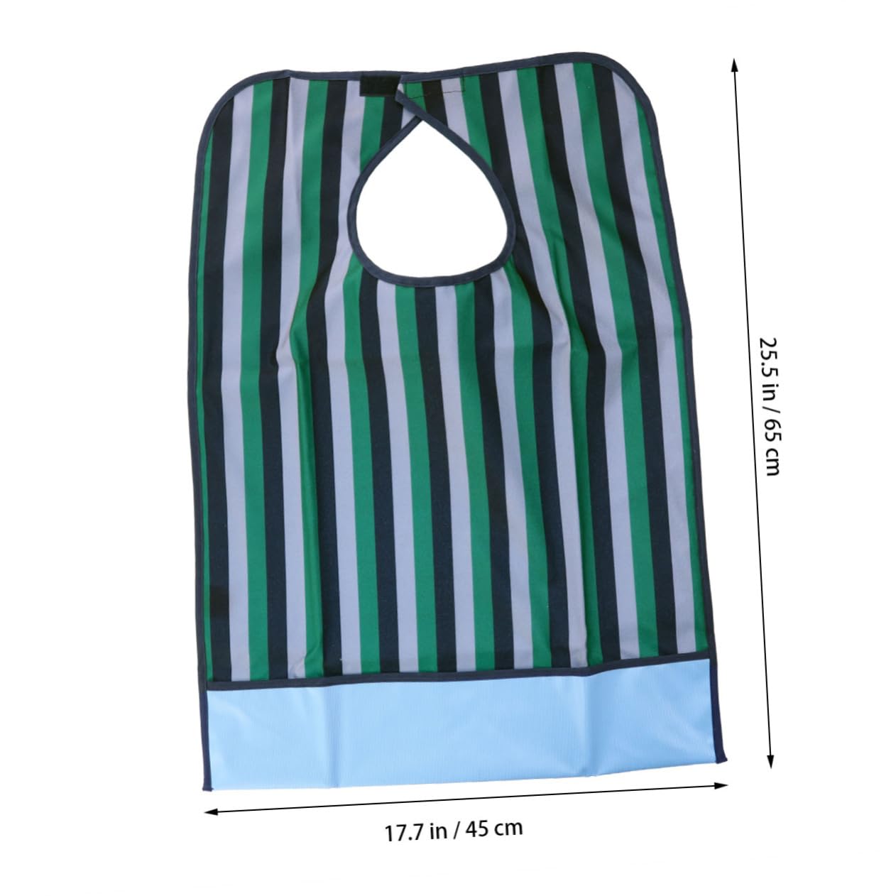 KALLORY Safe Bibs for Adults Washable Mealtime Bib Slip over Clothing Protectors Green -244