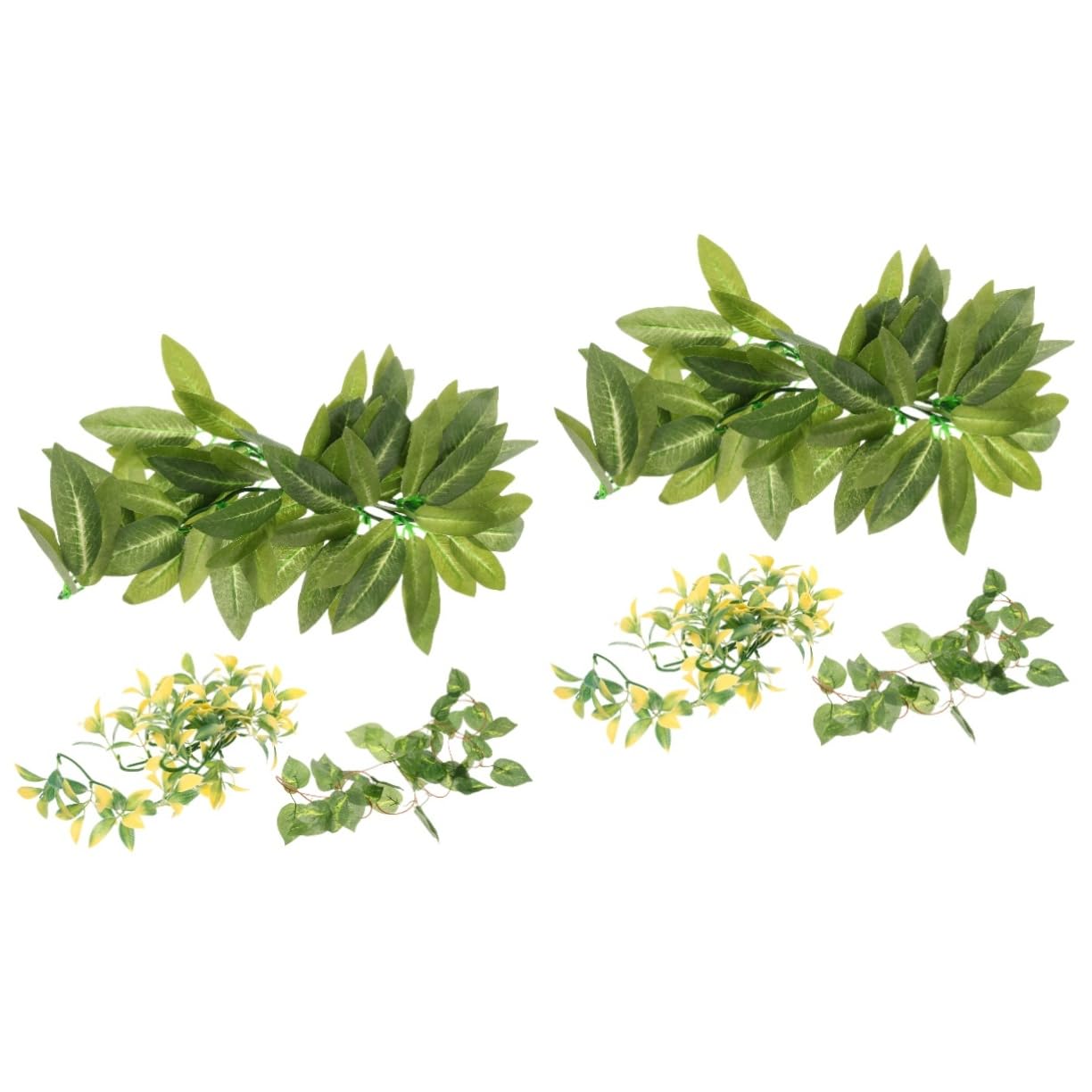 ifundom 2 set Pianta Artificiale In Rattan Rampicante Da Appendere Finta Per Interni Per Piante Di Camaleonti Gechi Lucertole Accessori Per Rettili Accessori Per Rettili 3 pezzi*2