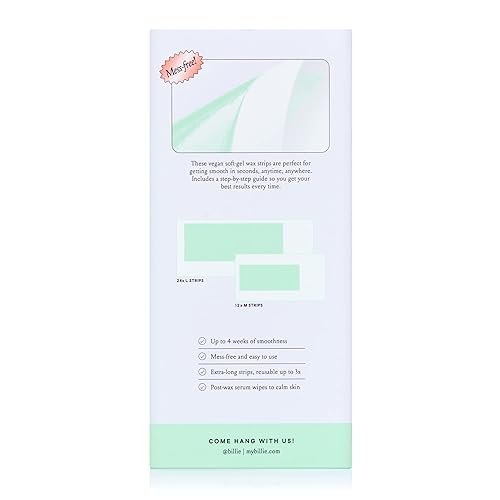 Billie Vegan Wax Kit: 36 Strips & Serum Wipes(Wax Kit – Body & Underarm)