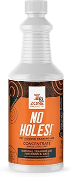 Zone Protects No Holes! Digging Prevention Concentrate. Stop Digging Dogs. Stop Dogs and Cats from Digging. Safe, Effective. Saves 80%. Makes Two Gallons