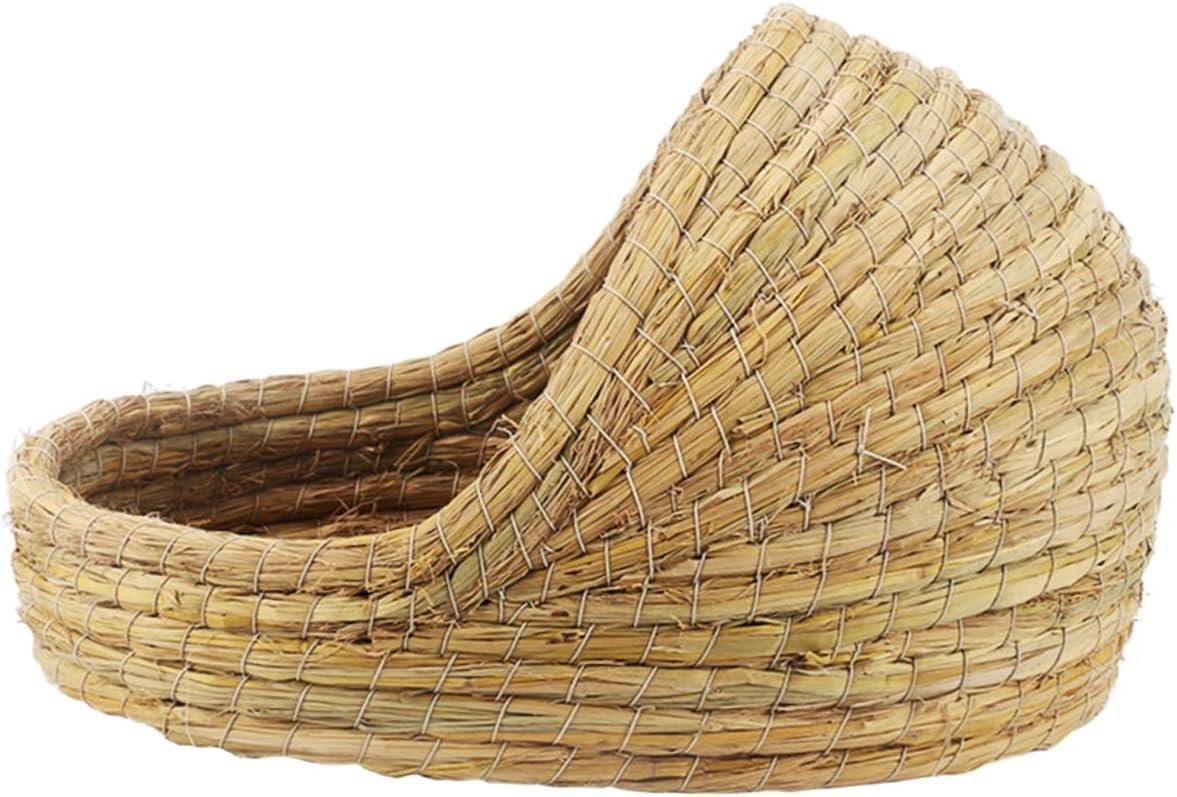 Gniazdo królika Kryjówka dla królików Chatka chomika Legowiska Królik Trawa Łóżko Pościel Zabawka do żucia Zwierzęta C(Ax3pcs,20X15CM)