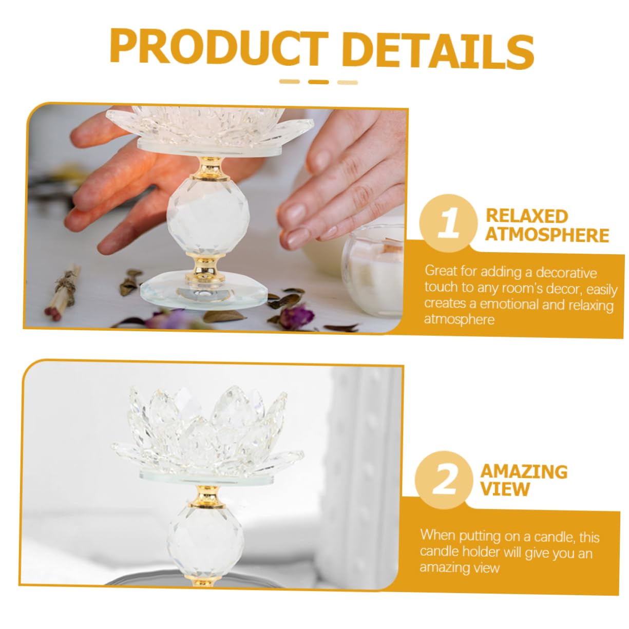 Cabilock Lotus Candlestick Desktop Candlestick Festival Candlestick Oil Lamp Holder Candle Holder for Dining Room Candlestick Adornment Indoor Candle Support Transparent Candle Holder