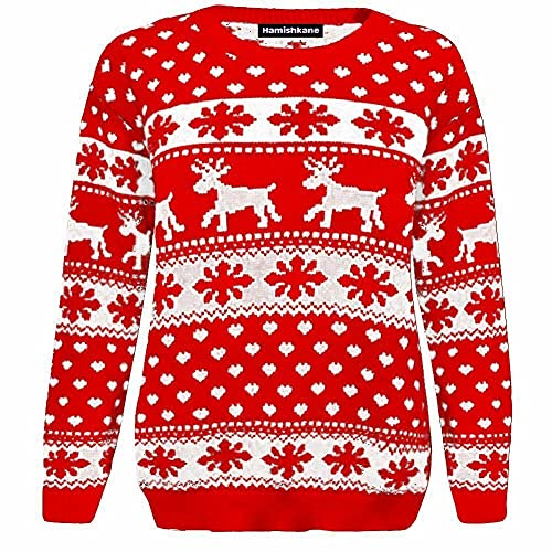 Janisramone Donne Uomo Nuovo Renna Stampare Natale...