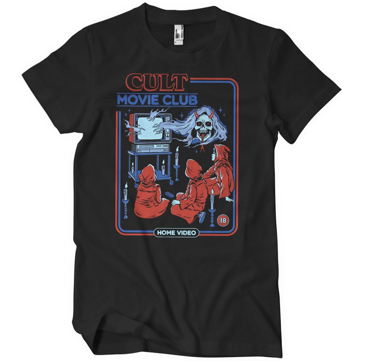 Steven Rhodes Officially Licensed Cult Movie Club Mens T-Shirt (Black), Medium