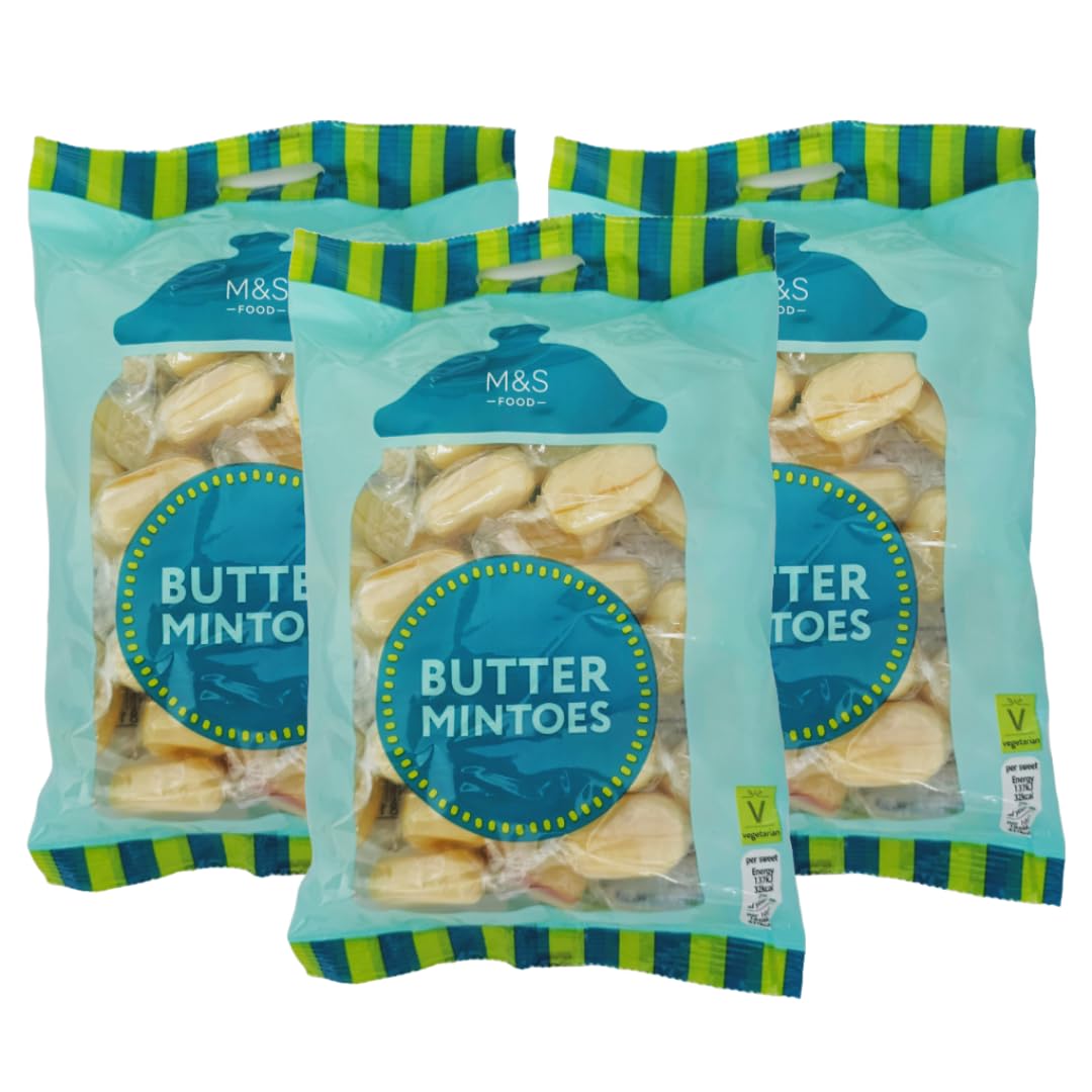 M&S Butter Mintoes, 225g, 3 Pack, Classic Buttery Mints Traditional Hard Boiled Sweets, Made in UK