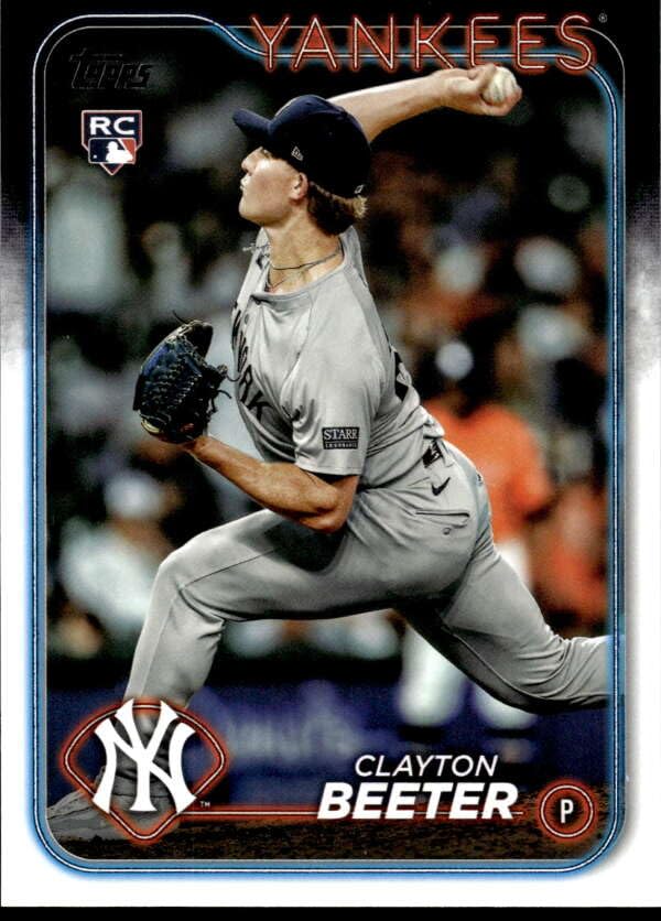 2024 TOPPS UPDATE #US59 CLAYTON BEETER RC YANKEES BASEBALL OFFICIAL TRADING CARD OF MLB