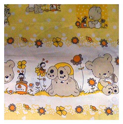 COMPLETO LENZUOLA LETTINO ORSETTI PEZZOLI (giallo)