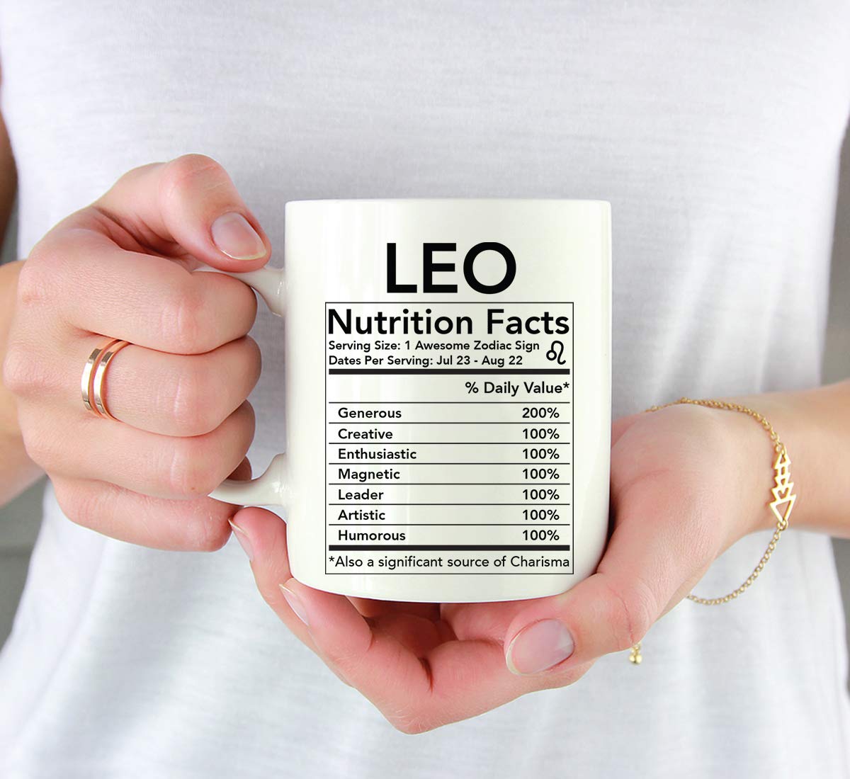 Andaz Press Leo Zodiac Mug – 11oz Horoscope Coffee Cup With Star Sign Traits & Gift Box