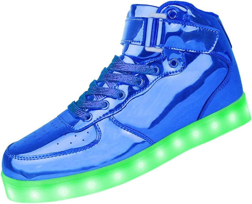 ERUPTWORLD Women Men Lace Up Lightweight USB Charging LED Sneakers Light up Shoes