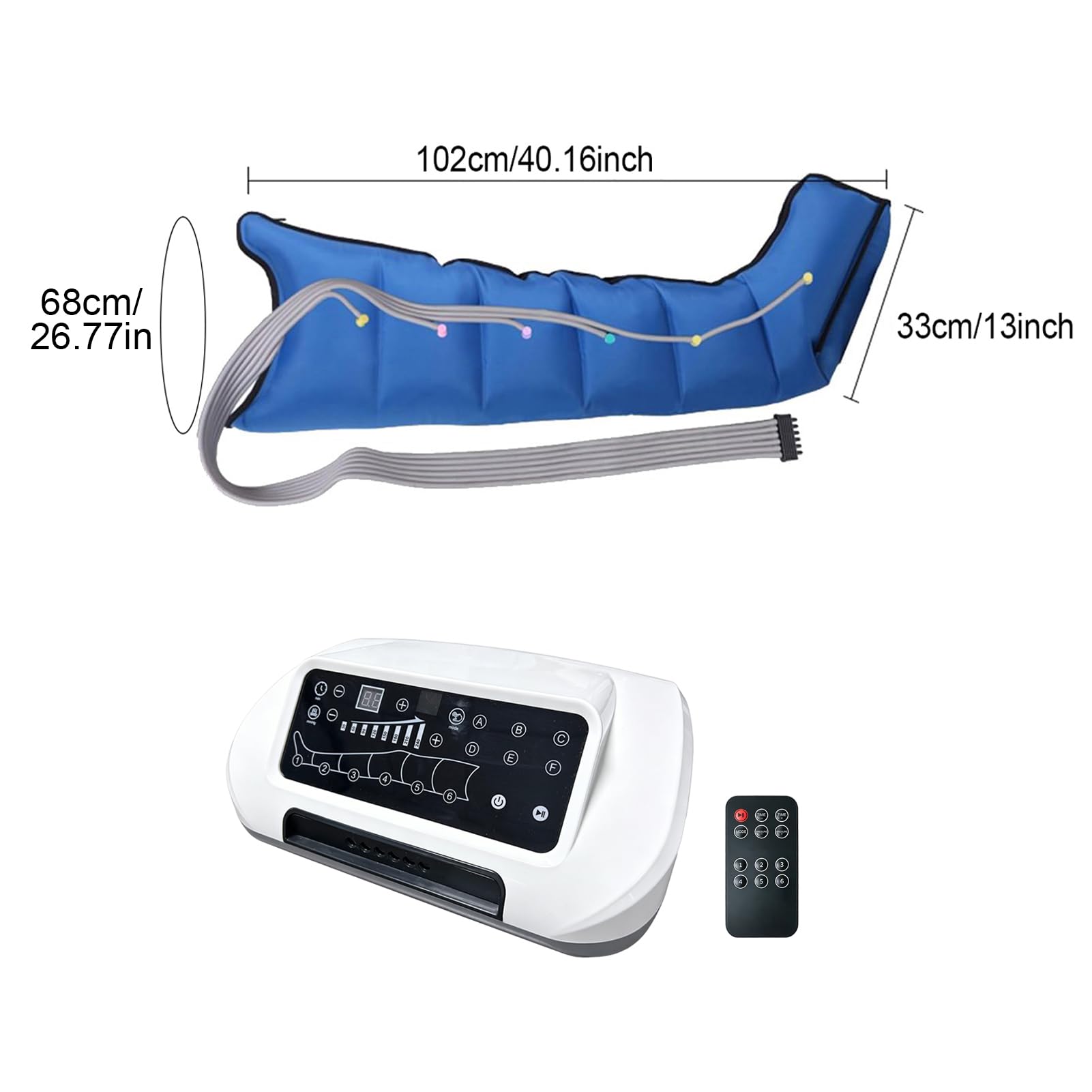 Beinmassagegerät Mit Lymphdrainage Gerät Beine Bei Lipödem | 6 Luftkammern Massagegerät Für Bein Und Bauch Arme | 6 Programmen Lymphatic Drainage Massager