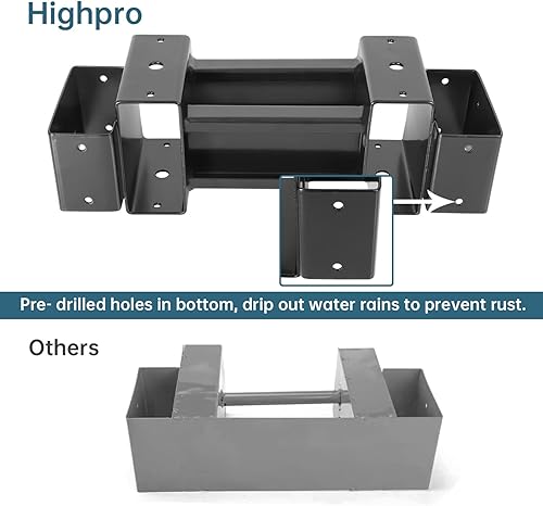 Miniatura 3 de Highpro Estante para leña al aire libre, estantes de leña para fuego, almacenamiento de troncos de fuego, kit de soporte de acero resistente para