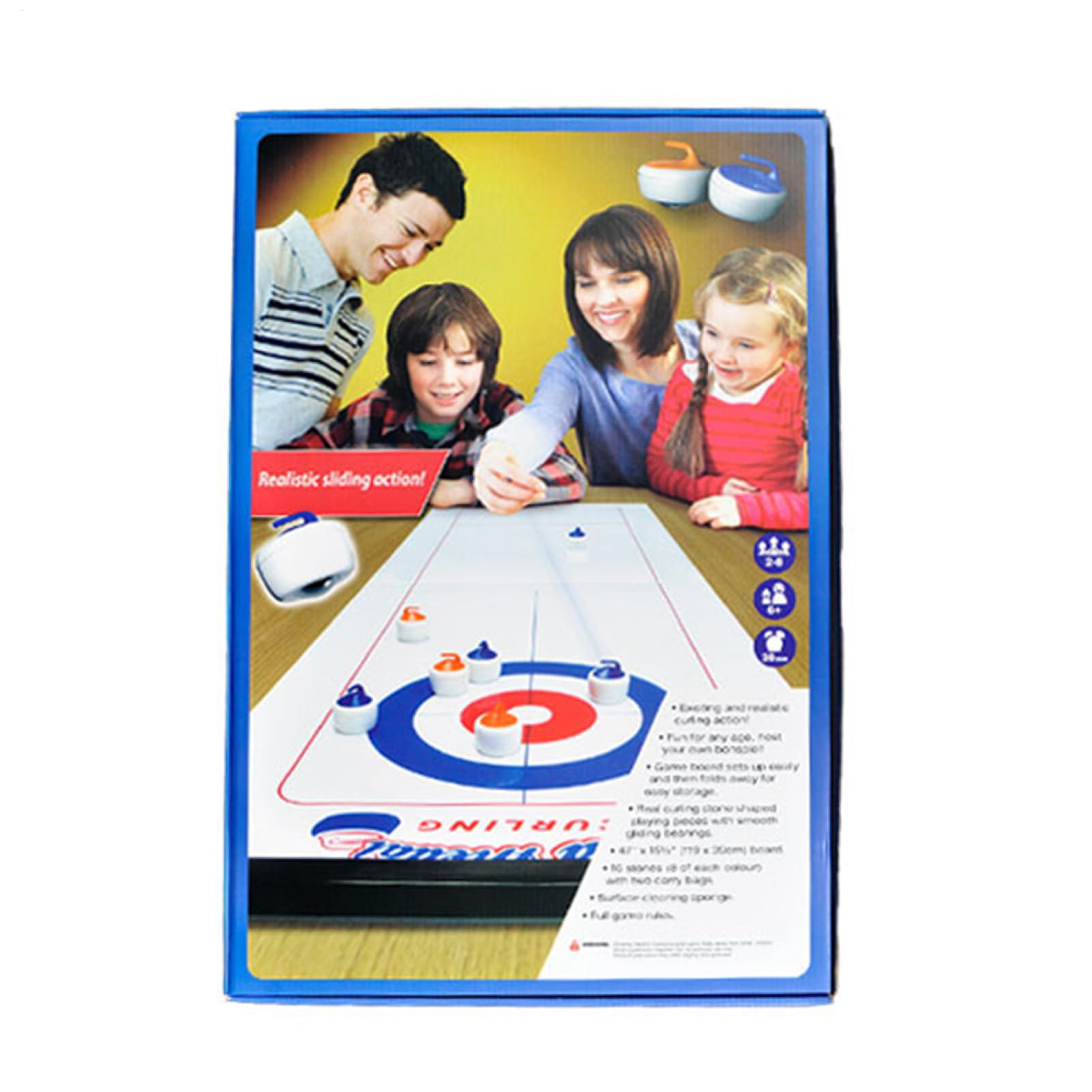 Mini Curling da Tavolo – Precision Glide Puck Kit, Set da per | Desktop, attività da Tavolo di Portatile, Attrezzatura da , intrattenimento Sociale per la Serata in Famiglia al klas