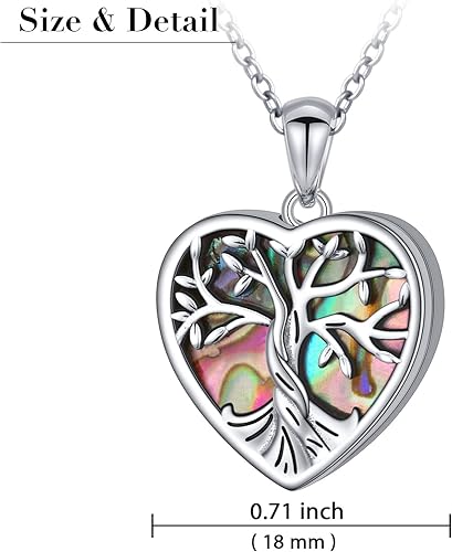 Miniatura 4 de Yearace - Collar de urna de fotos personalizado para cenizas, joyería de cremación para cenizas, collar conmemorativo de recuerdo de plata de ley,