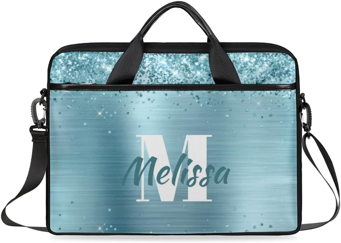 Custom Laptop Bag 15 Inch with Name Personalized Laptop Shoulder Bag for Women Men Gifts - Rainbow Dripping