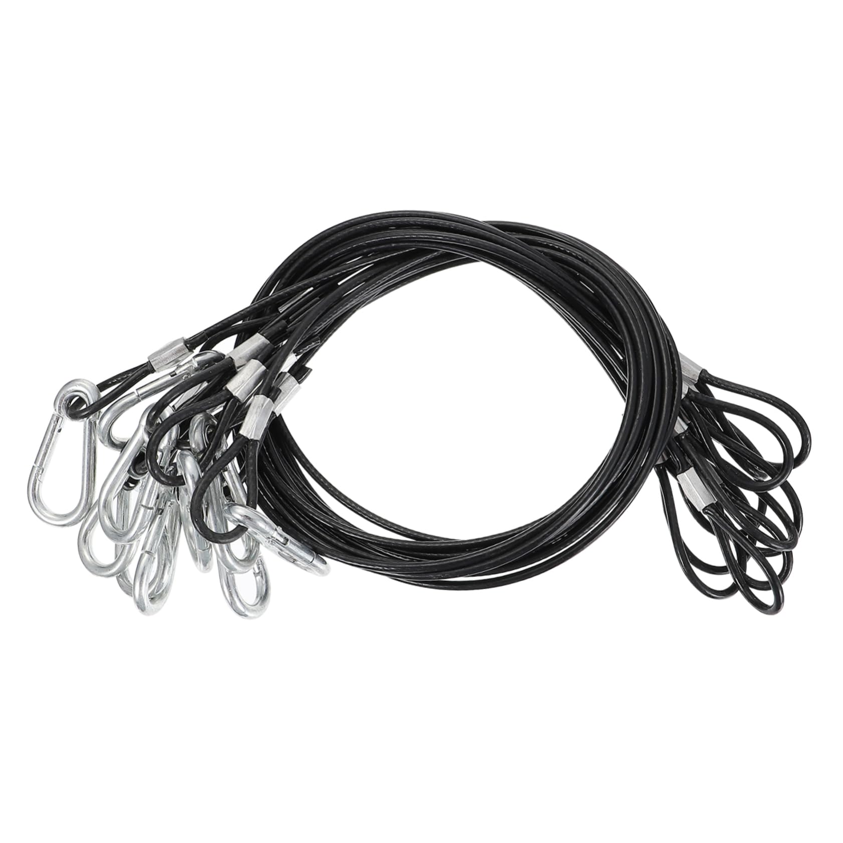 HOLIDYOYO 10pcs Heavy Duty Hanging Cable Hooks Stainless Steel Wire Rope Flexible for Hanging Lights Pots Frames