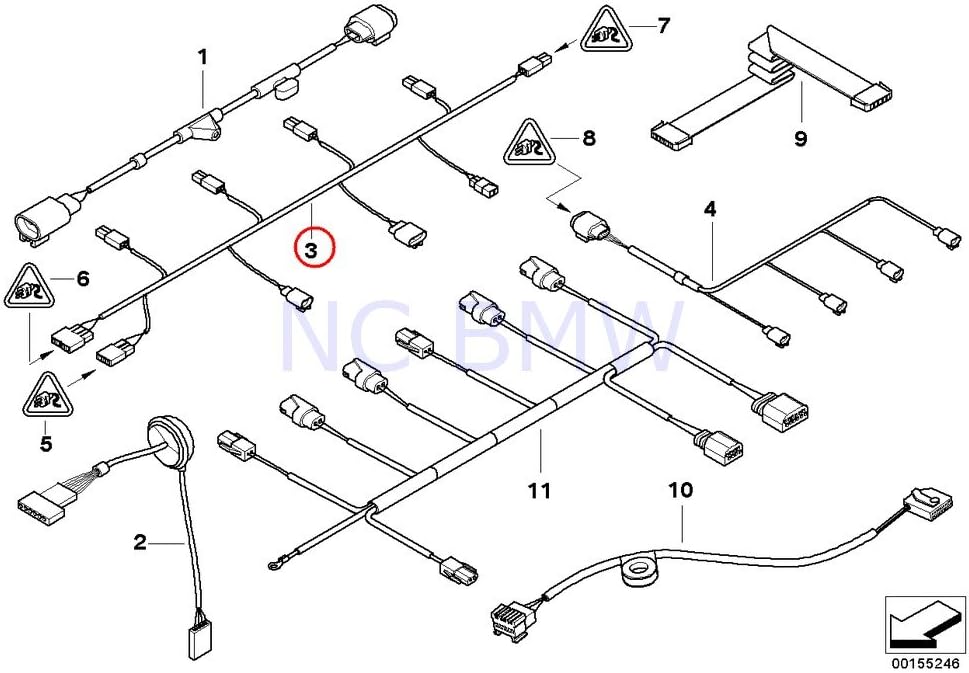 BMW Genuine Front Bumper Set Of Cables Automotive