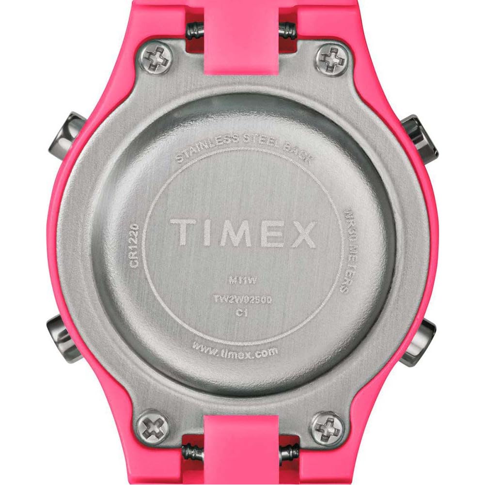Timex Zegarek dla Dzieci Time Machines 27 mm, Różowy Pasek Żywiczny, Tarcza Cyfrowa, Różowa Obudowa TW2W92500