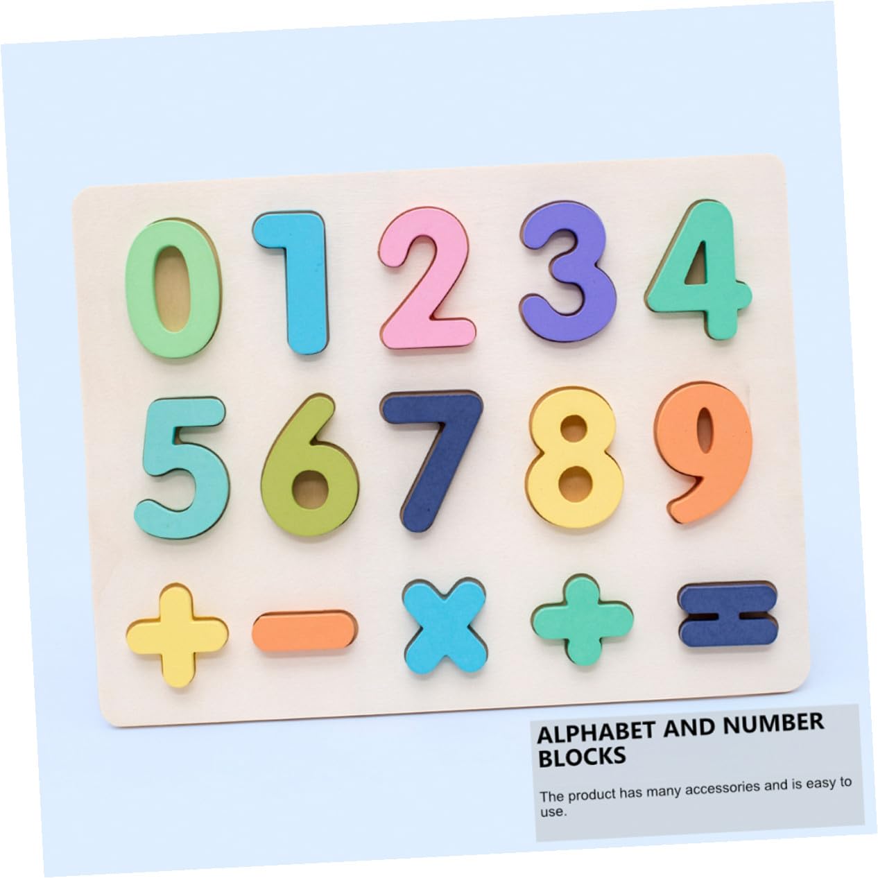 Puzzle in Legno Lettere e Numeri, 4 Elementi per Ragazzo Ragazza, Gioco Educativo Incastri, Superficie Liscia, Apprendimento Precoce