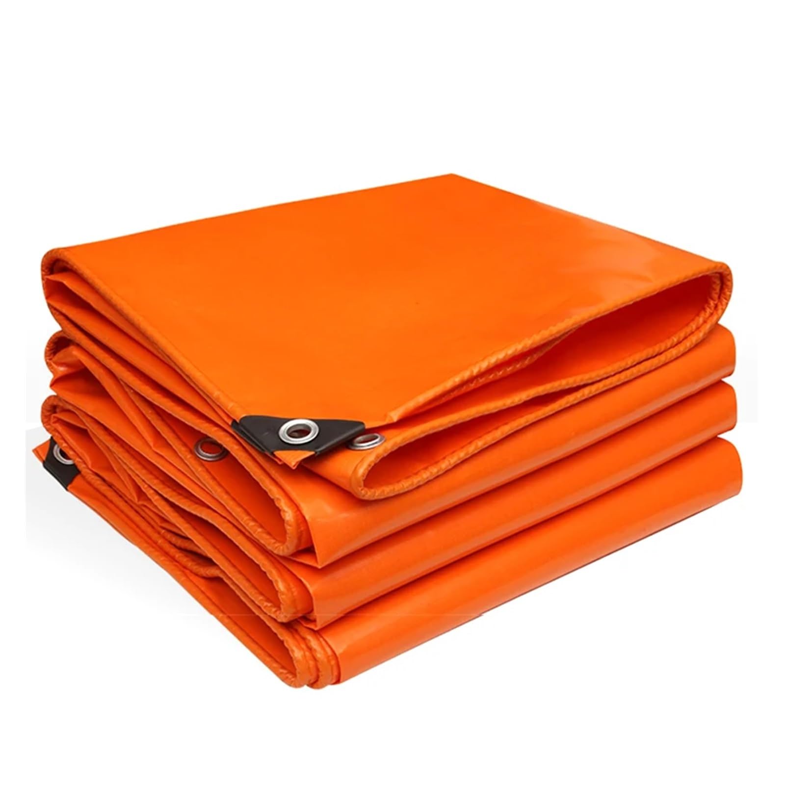 Orange Heavy-Duty PVC Canvas Outdoor Camping Tent Canopy Pergola Tarpaulin Sun Shelter Truck Waterproof Coated Banner Tarp Cover(1.9x1.9m)