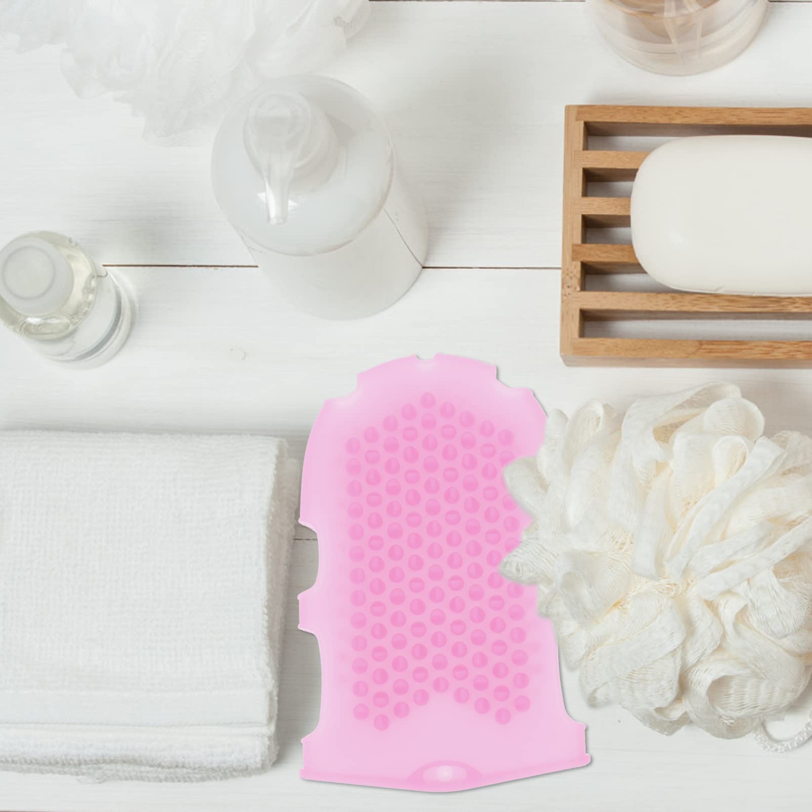 COHEALI 2 guantes de silicona para baño, cepillos de masaje, guantes de baño, cepillos de masaje de silicona para hombres y mujeres (color al azar)