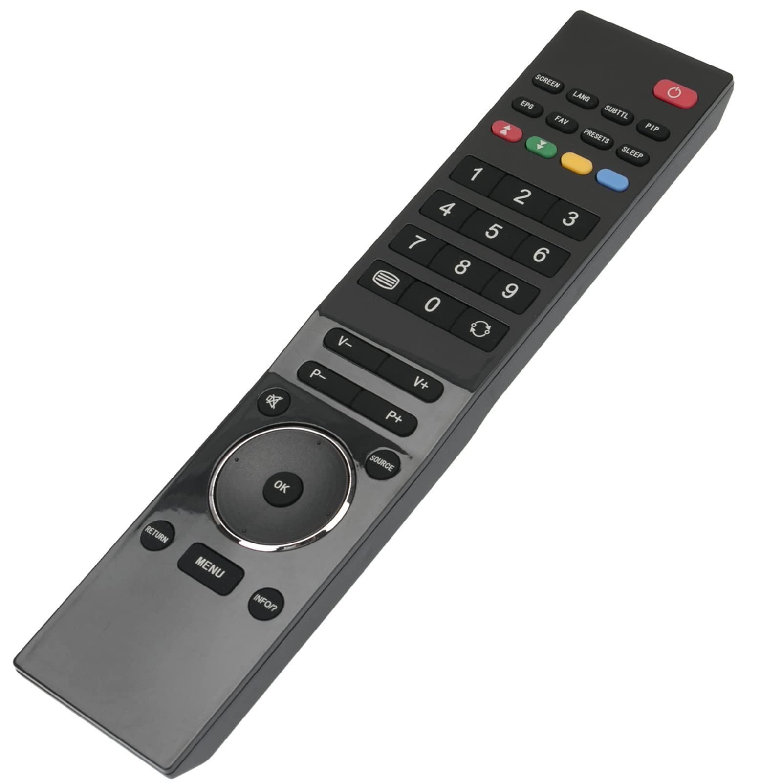AULCMEET RC3920 Replaced Remote Control Fit for Telefunken Sanyo TV CE32LD08N-B CE32FD08N-B CE37FD08-B CE32FH08-B CE32LD17E-B CE42FD17-B CE37FH08-B CE32LM08NCP LCE22FM08CP CE42FD08-B LCE19LD40-B