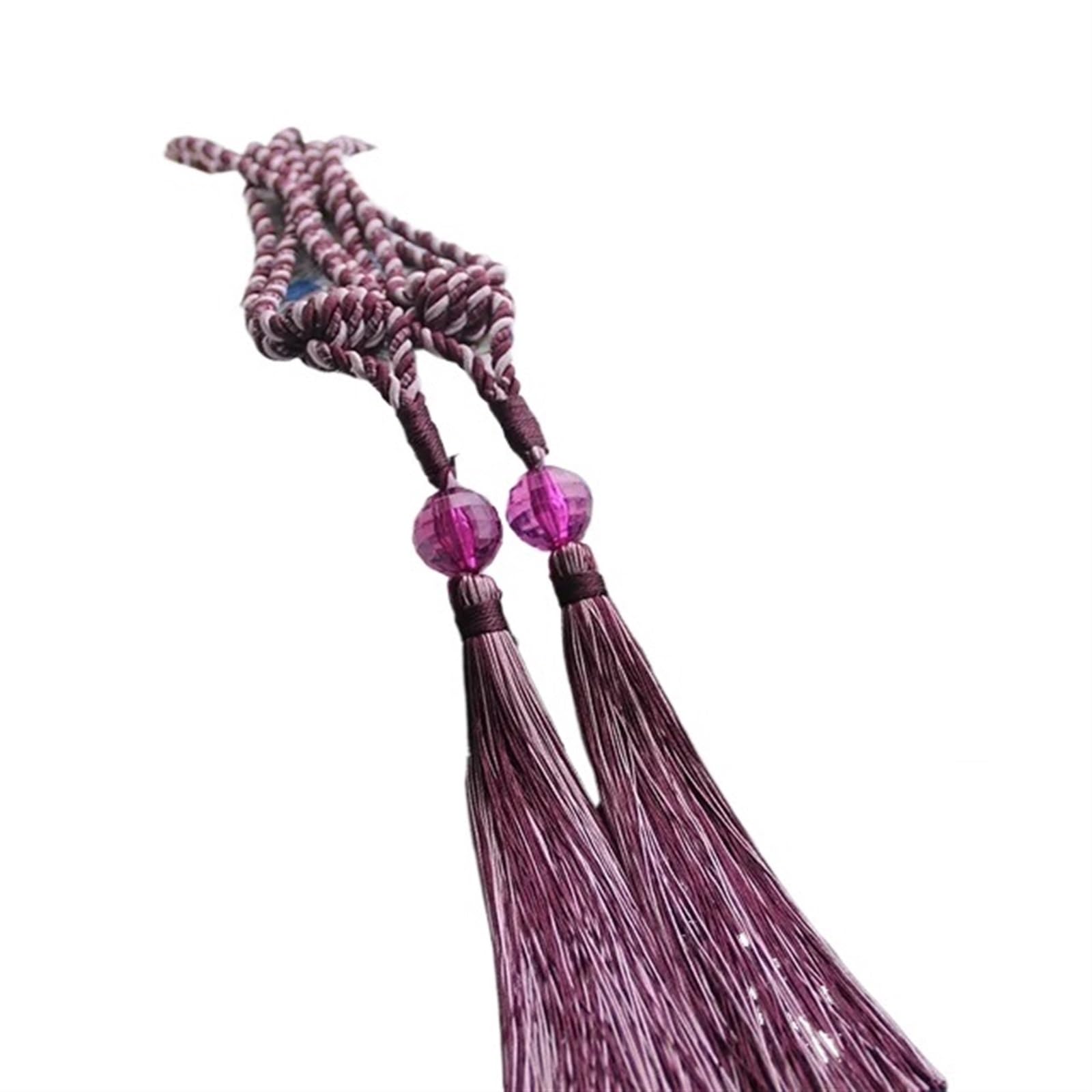 Fermatende con Nappe, 2 Pezzi, fermatende con Nappe, Accessori Fai da Te per la Stanza, Perline, Pallina da Appendere, fermatende, Corda Decorativa per la casa(Viola 63 cm)