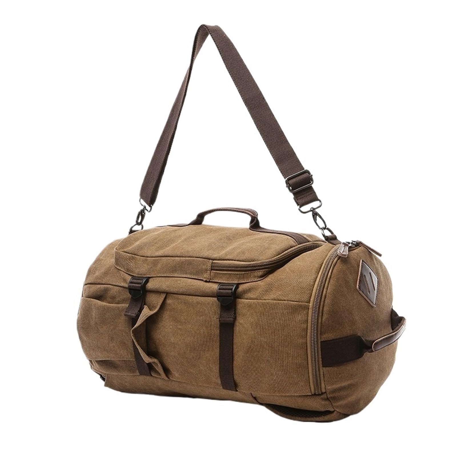Mochila De Lona De Gran Capacidad, Bolso Bandolera Multifuncional