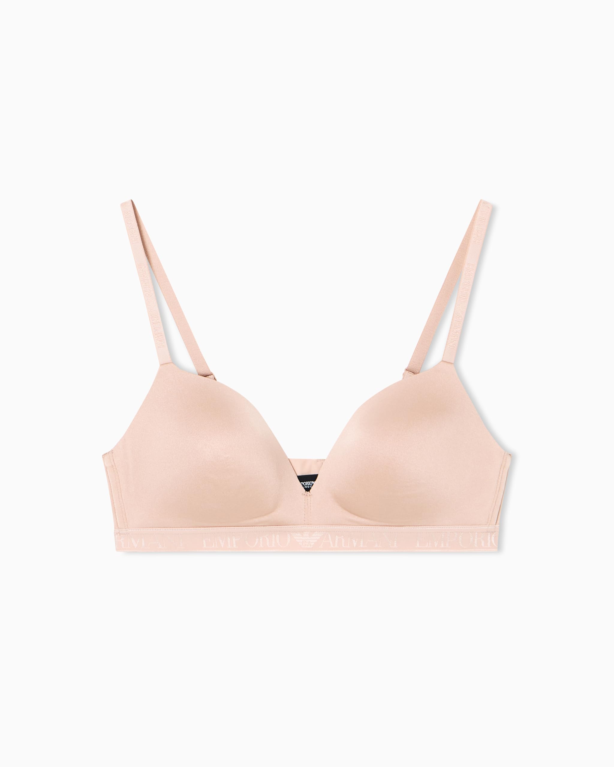 Emporio Armani Woman's Iconic Microfiber Padded Triangle Bra Pink S