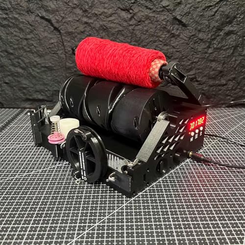 QINPI Bobinadora de Hilo eléctrica con calculadora de Longitud y Cono de Pausa automático, Ideal para Tejer Lana, Crochet y Tejer. Ideal para los Amantes del Tejido
