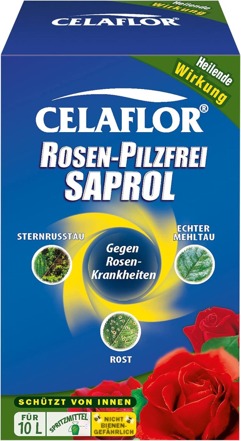 Substral Celaflor Rosen-Pilzfrei Saprol, 100 ml Konzentrat - gegen Pilzkrankheiten an Rosen, wie Echten Mehltau, Sternrußtau und Rost