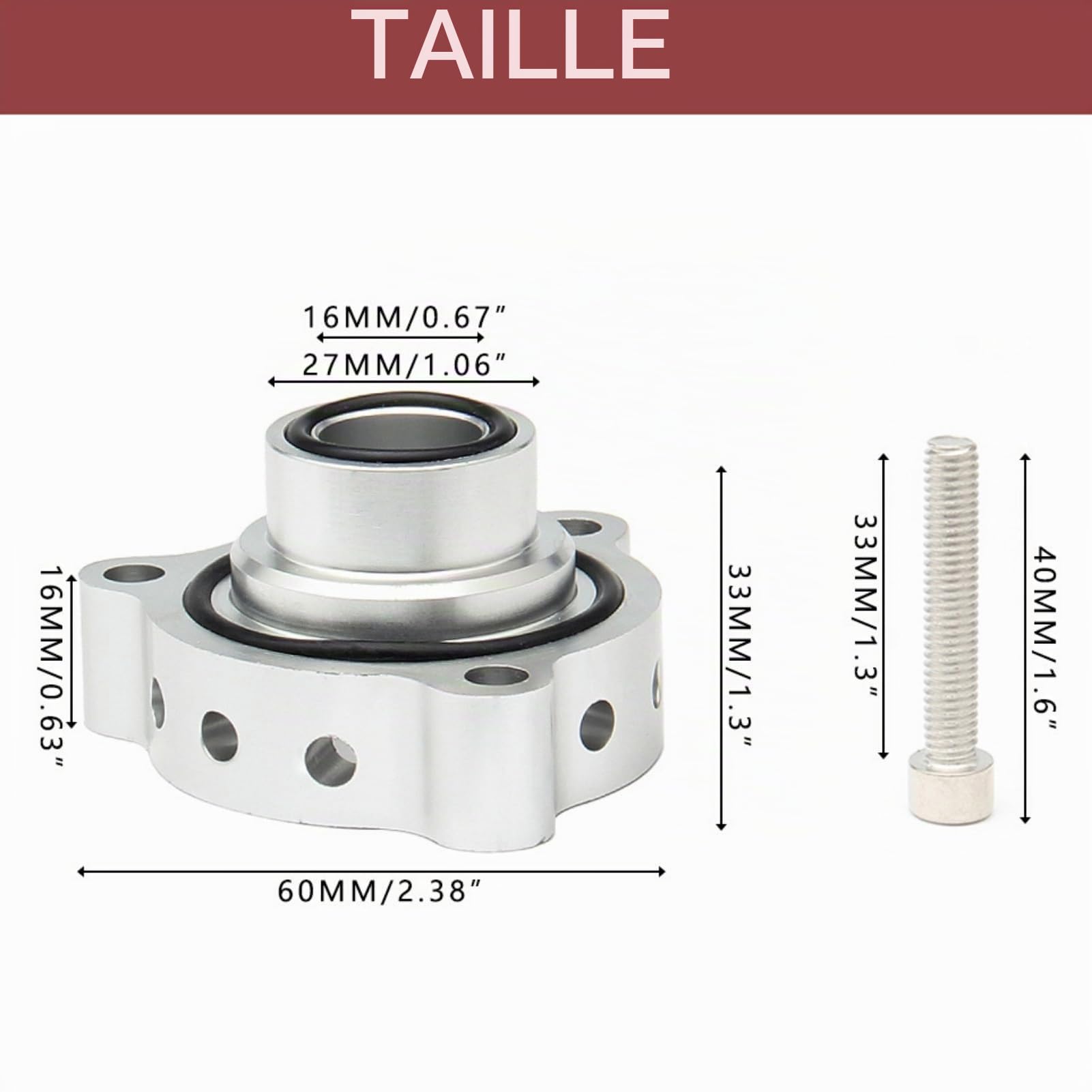 Blow Off Valve Dump Adaptateur BOV1011 pour moteurs 1.6 Turbo 207 GT GTI 307 & 308, pour Mini 2007-2012 R56 R57