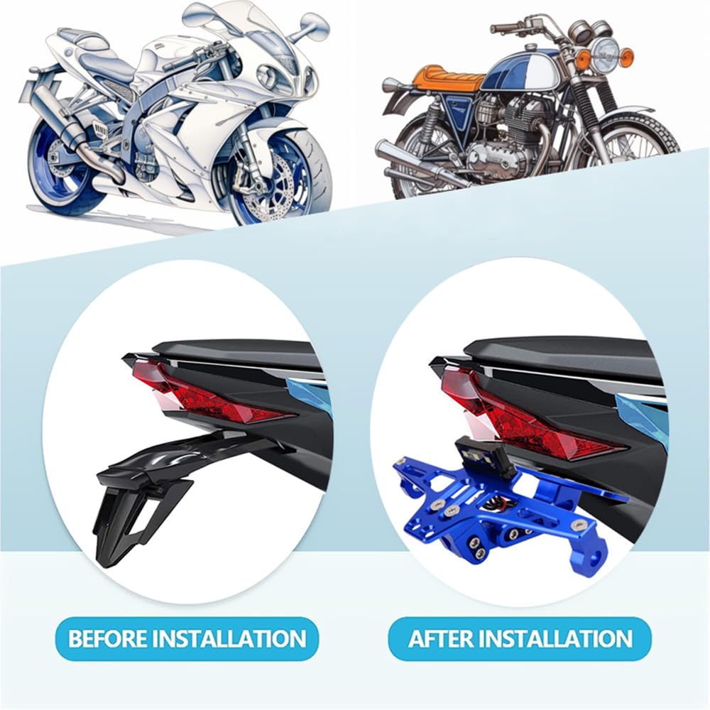 Kennzeichenhalter Für Aprilia SR GT 200 - Alu Halterung Mit LED