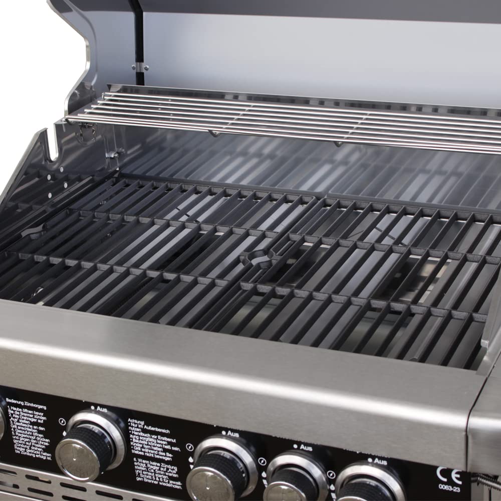 Chef 4 Gasgrill Echte Edelstahl Konstruktion Grillstation Grillwagen 4+1