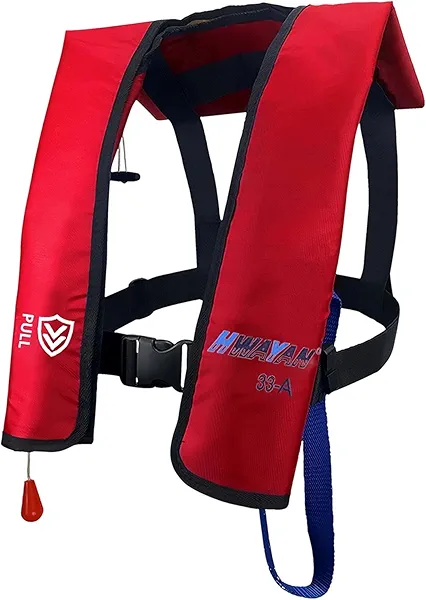 HWAYAN Automatic Inflatable Life Jacket | Inflatable PFD Jackets for Adults|Kayak Life Vest | for Outdoor Water Sports | Fishing Sailing | Jet Skiing | Supports up to 330 lbs