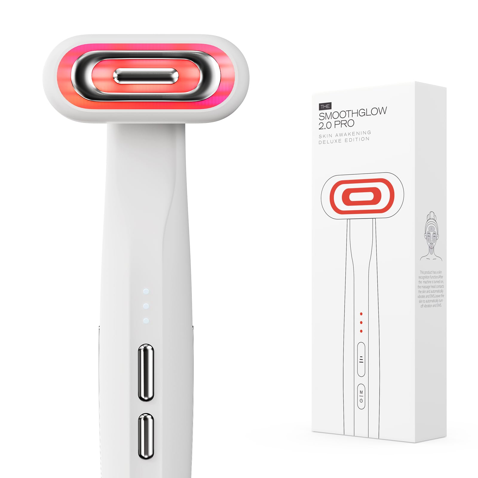 SMOOTHGLOW 2.0 PRO 4D LED Terapia con luce rossa per viso e collo, bacchetta