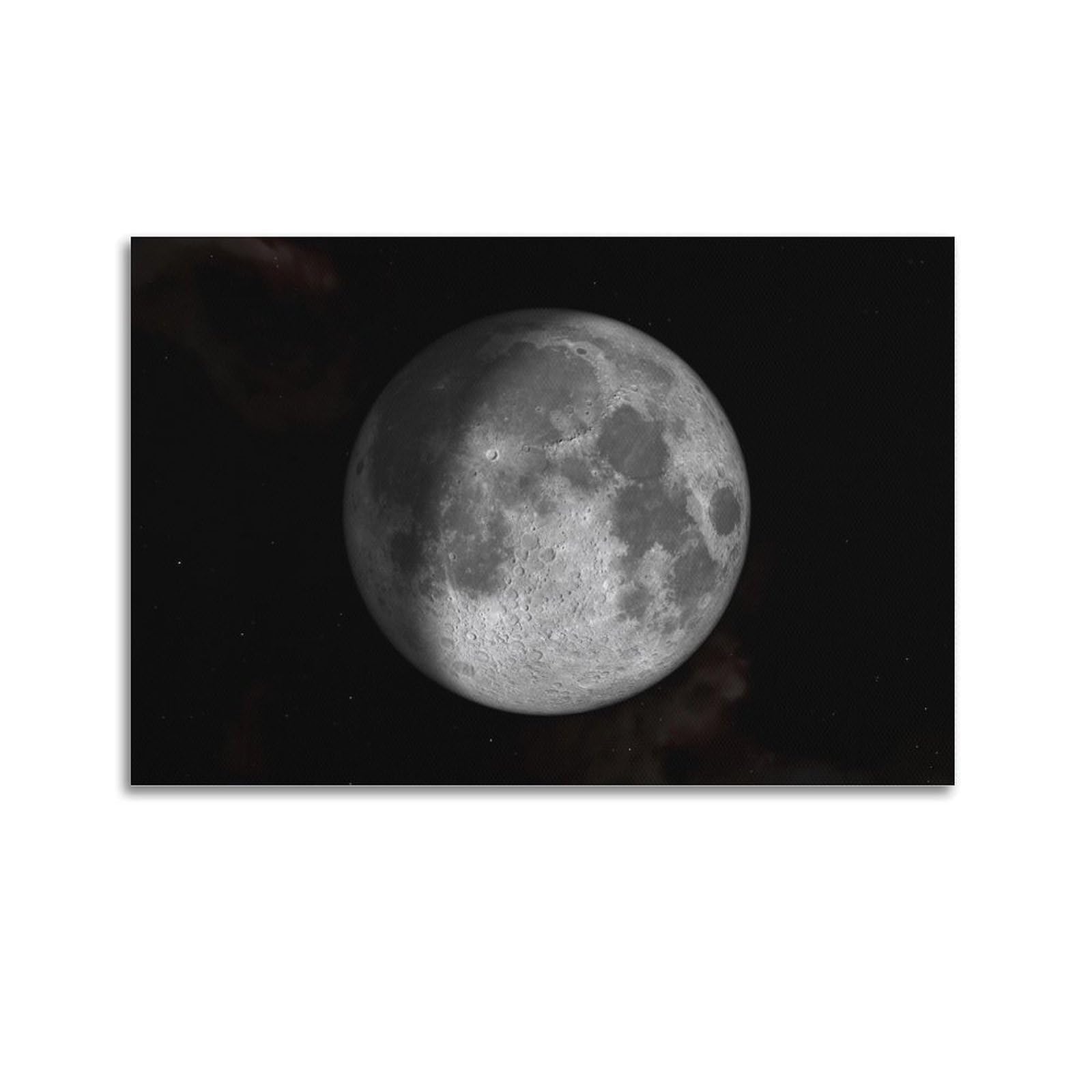 OKAHYS Space Poster Moon Dark Decorative Painting Canvas Wall Artworks Picture 24x36inch(60x90cm)