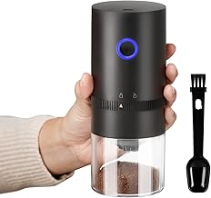 PARACITY Coffee Grinder Electric Burr, Small Cordless Coffee Grinder Mini with Multi Grind Setting, Portable Coffee Bean Grinder Automatic for Camping/ Drip/ Espresso/ Pour Over French Press, USB