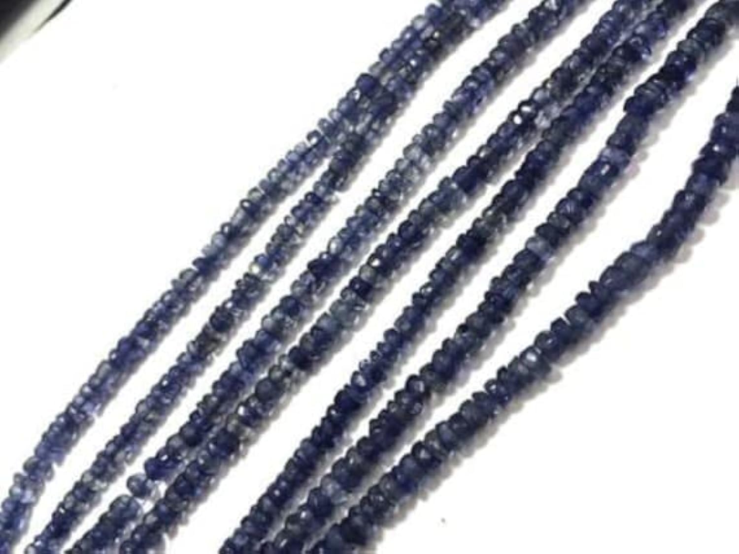 Iolite perles rondelles 3-4mm pour créer vos bijoux bohèmes de l'été