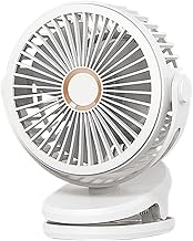 Desktop Fan, USB Clip Fan, 10,000 mAh, Wall Mounted, Tabletop, Desk Fan, USB Fan, Rechargeable, DC Motor, Handy, Small, Clip-Type, Mini, Silent, 360° Rotation, 3 Way, 3 Levels, Rhythm Wind, DC Motor