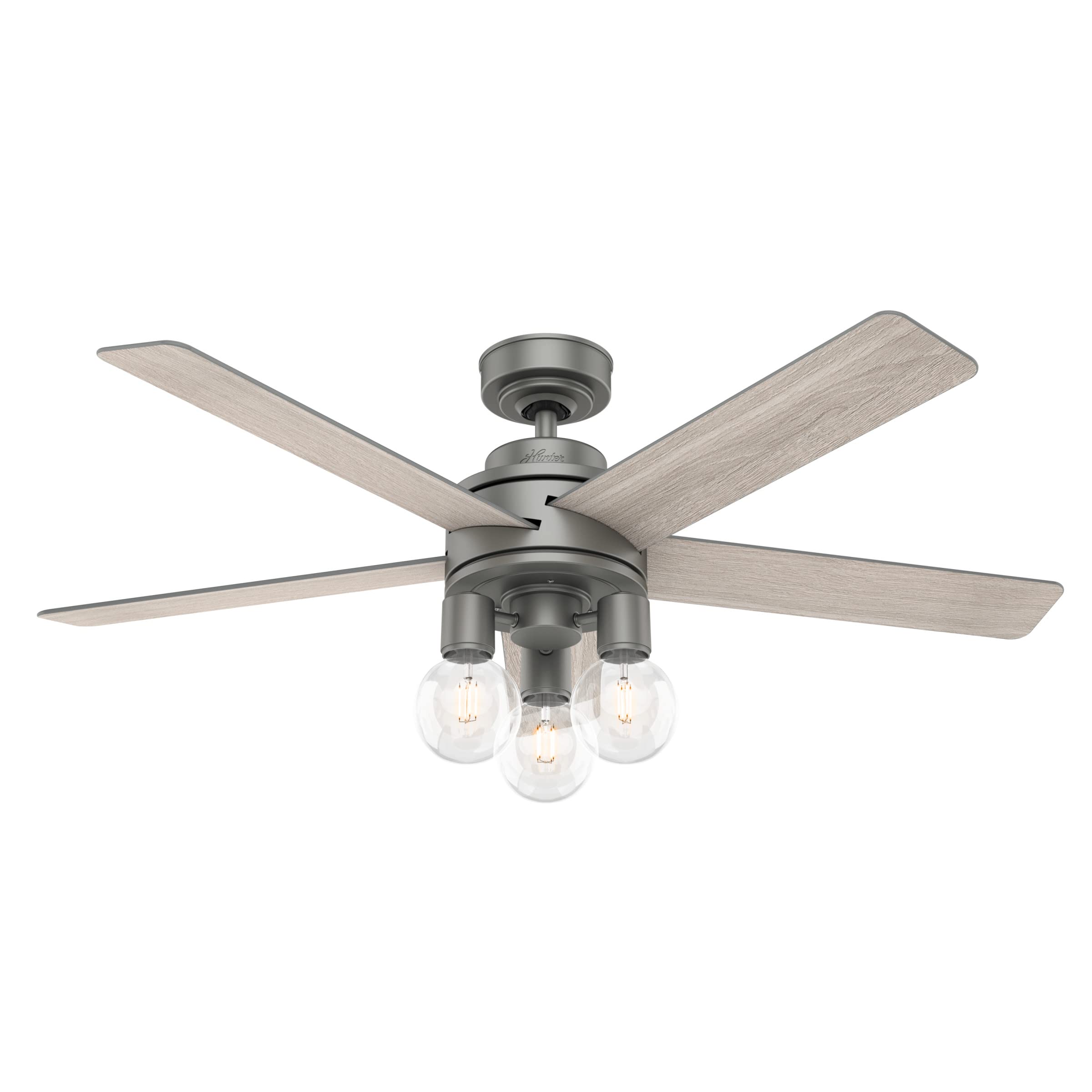 Hunter Ventilatore Da Soffitto Hardwick 52'' Con Kit Luce A LED E Telecomando - Argento Opaco